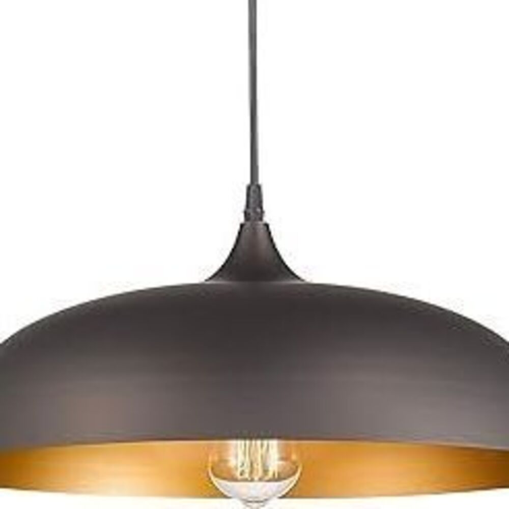 EMLIVIAR Industrial Pendant Lighting, 17" Vintage Farmhouse Metal #1901L ORB